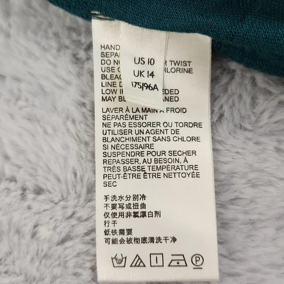 FREE PEOPLE Vivienne Velvet mini green polyester skirt size 10 - Picture 9 of 13